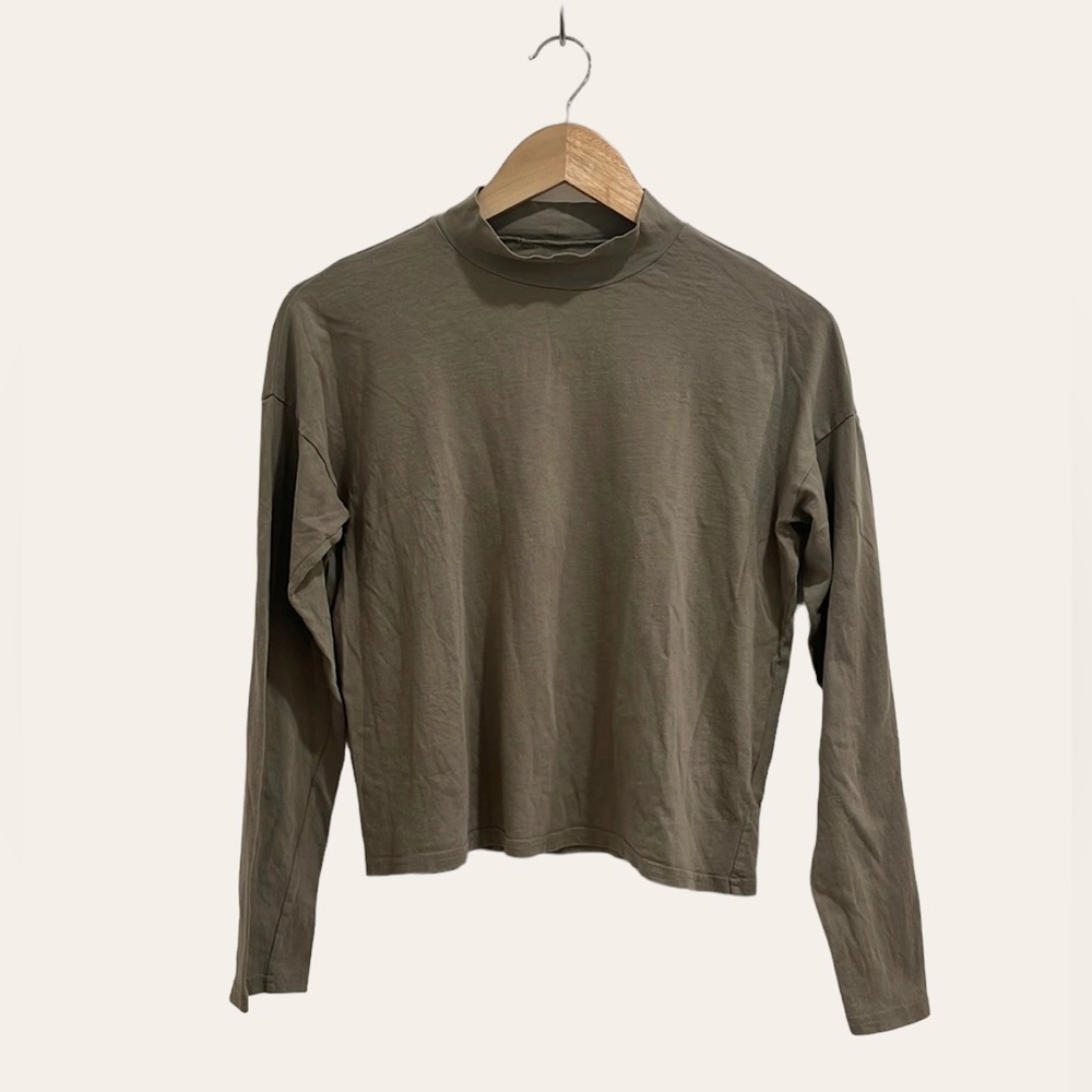 Everlane Cotton Crop Turtleneck Sweater